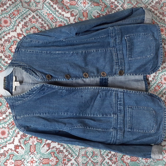 JM Collection Petite Cotton Jean Jacket, Size 12P - Picture 3 of 8